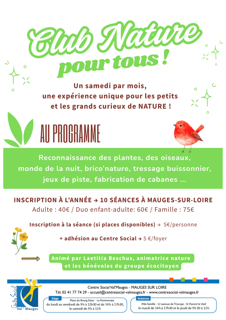 Club nature un samedi par mois